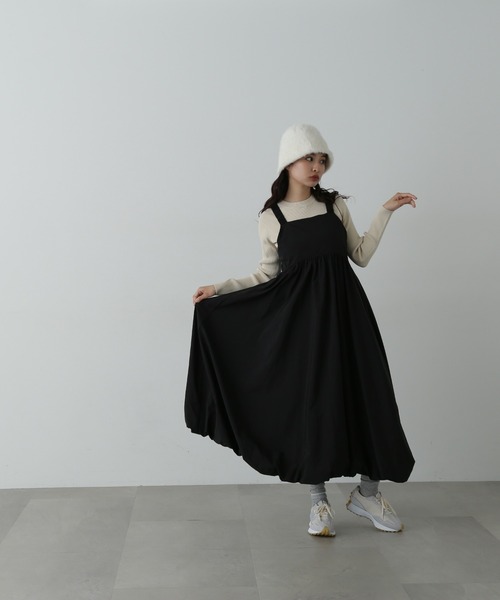 N.（N. Natural Beauty Basic）（エヌエヌナチュラルビューティーベーシック）の「◆スリーブデザインリブニット（ニット/セーター・レディース・ライトグリーン/オフホワイト/チャコールグレー・MEDIUM）」の9枚目の写真