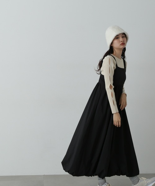 N.（N. Natural Beauty Basic）（エヌエヌナチュラルビューティーベーシック）の「◆スリーブデザインリブニット（ニット/セーター・レディース・ライトグリーン/オフホワイト/チャコールグレー・MEDIUM）」の11枚目の写真