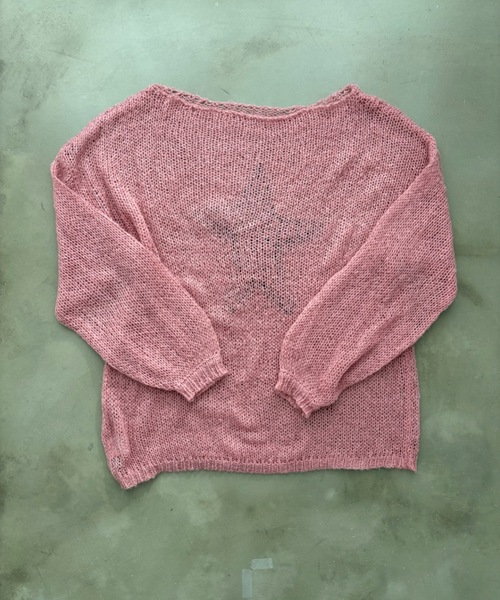 セール】スター柄シアールーズオフショルオーバーニット（ニット