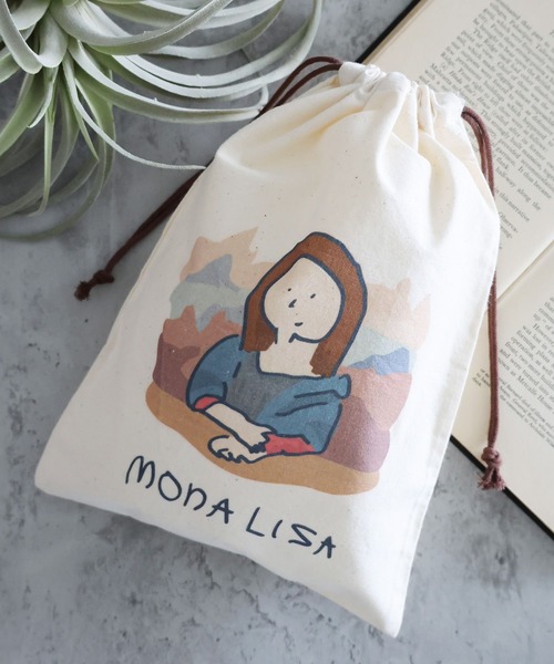 激レア 新品未使用品 h.myriad design 一番人気 巾着ポーチ 世界の名作]巾着ポーチ(L) / 141601（ポーチ）｜LAKOLE（ラコレ）の