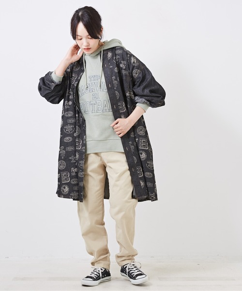 CUBE SUGAR(キューブシュガー)の「5.5オンスデニムプリント切替シャツワンピース(シャツワンピース・レディース・ネイビー系3/ネイビー系1/ブラック系・M)」の13枚目の写真