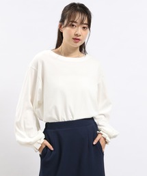 GLOBAL WORK Smile Seed Store | コットンタックパフスリーブTシャツ/118565(Tシャツ/カットソー)