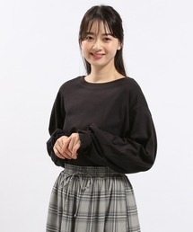GLOBAL WORK Smile Seed Store | コットンタックパフスリーブＴシャツ/118565(Tシャツ/カットソー)