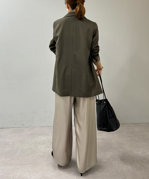 SHENERY（シーナリー）の「箔シフォンワイドパンツ（その他パンツ・レディース・ベージュ/ブラック・FREE）」の10枚目の写真