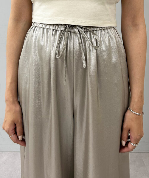 SHENERY（シーナリー）の「箔シフォンワイドパンツ（その他パンツ・レディース・ベージュ/ブラック・FREE）」の18枚目の写真