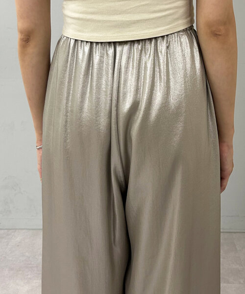 SHENERY（シーナリー）の「箔シフォンワイドパンツ（その他パンツ・レディース・ベージュ/ブラック・FREE）」の19枚目の写真