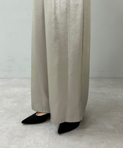 SHENERY（シーナリー）の「箔シフォンワイドパンツ（その他パンツ・レディース・ベージュ/ブラック・FREE）」の22枚目の写真