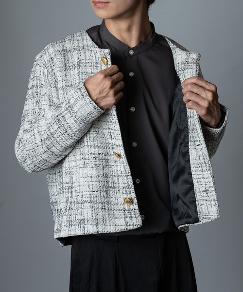 garsonwave（ギャルソンウェーブ）の「ツイード ゴールドボタン ノー