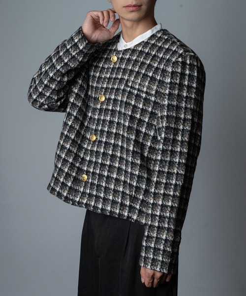 garsonwave（ギャルソンウェーブ）の「ツイード ゴールドボタン ノー