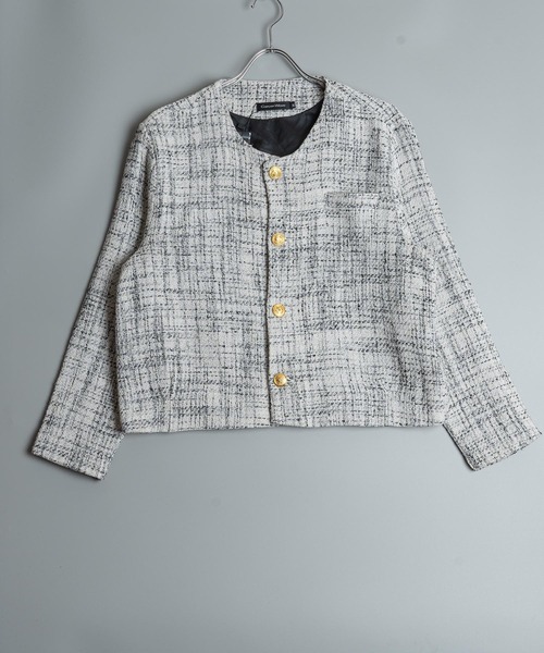 garsonwave（ギャルソンウェーブ）の「ツイード ゴールドボタン ノー
