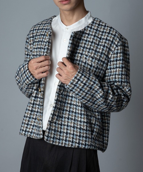 新品♥アナイ◆コットンオックスショート ジャケット◆ゴールドボタン Chick（チック）の「ゴールドボタンショート丈ジャケット（ノーカラー