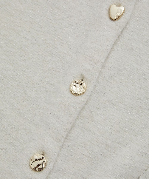 VIS（ビス）の「【新色追加】【洗える】アソート釦ラメニットカーディガン（カーディガン/ボレロ・レディース・ブラック/グレー/ホワイト/ピンク/ブルー/イエロー・FREE）」の16枚目の写真