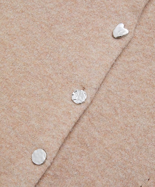 VIS（ビス）の「【新色追加】【洗える】アソート釦ラメニットカーディガン（カーディガン/ボレロ・レディース・ブラック/グレー/ホワイト/ピンク/ブルー/イエロー・FREE）」の17枚目の写真