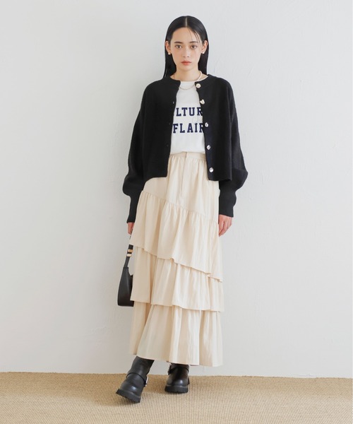 VIS（ビス）の「【新色追加】【洗える】アソート釦ラメニットカーディガン（カーディガン/ボレロ・レディース・ブラック/グレー/ホワイト/ピンク/ブルー/イエロー・FREE）」の11枚目の写真