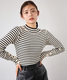 mysty woman | タートルネックソデボタンプルオーバー 152811(ニット/セーター)