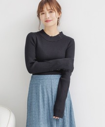 mysty woman | タートルネックソデボタンプルオーバー 152811(ニット/セーター)