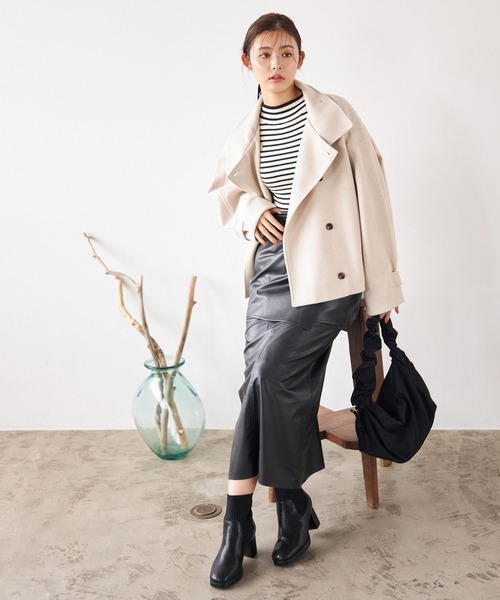 mysty woman(ミスティウーマン)の「タートルネックソデボタンプルオーバー 152811(ニット/セーター・レディース・グリーン/ブラック/オフホワイト/ブラック系その他/ブルー・FREE)」の17枚目の写真