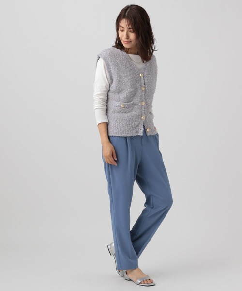 Elura(エルーラ)の「ニットツイードベスト/130788(ベスト・レディース・ブラック/ライトグレー・FREE)」の6枚目の写真