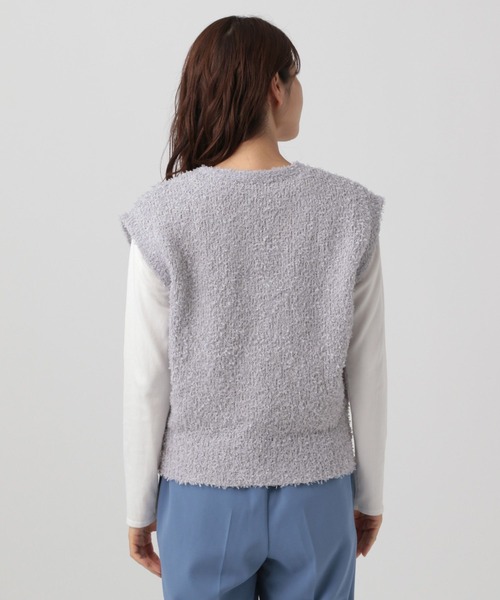 Elura(エルーラ)の「ニットツイードベスト/130788(ベスト・レディース・ブラック/ライトグレー・FREE)」の9枚目の写真