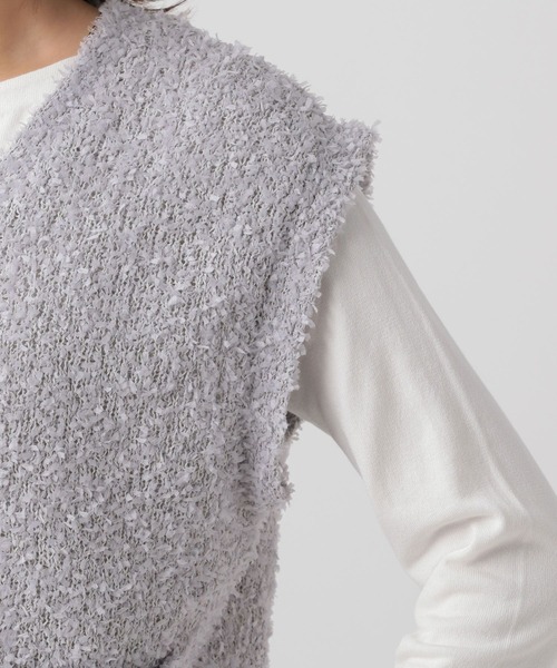 Elura(エルーラ)の「ニットツイードベスト/130788(ベスト・レディース・ブラック/ライトグレー・FREE)」の11枚目の写真