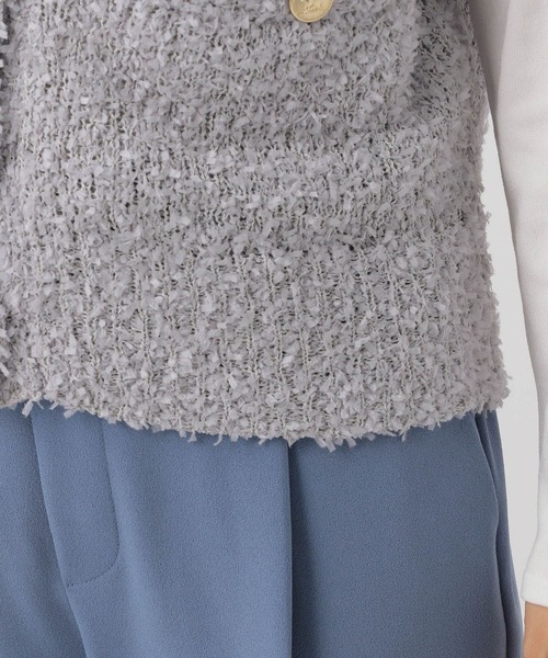 Elura(エルーラ)の「ニットツイードベスト/130788(ベスト・レディース・ブラック/ライトグレー・FREE)」の12枚目の写真