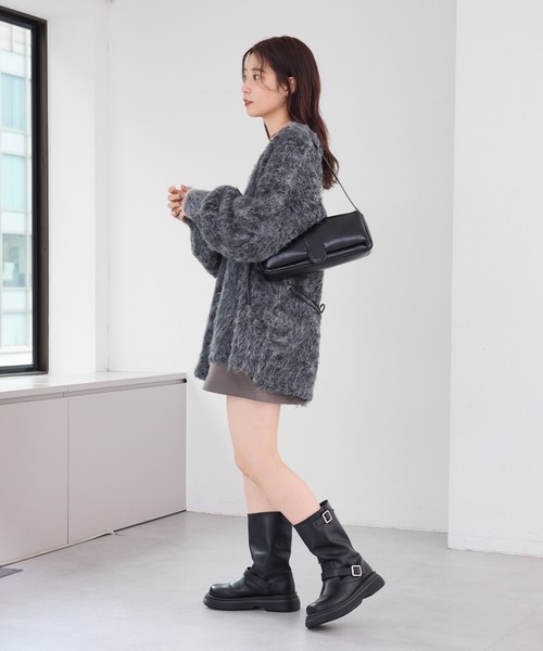 セール】【好評価レビュー多数】ウール混シャギーカーディガン