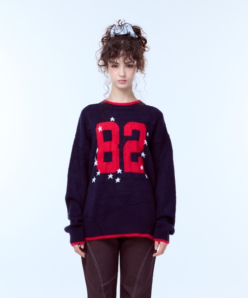 LUVISTRUE(ラヴイズトゥルー)の「PA 82 KNIT(ニット/セーター・レディース・ネイビー/スカイブルー・FREE)」の3枚目の写真