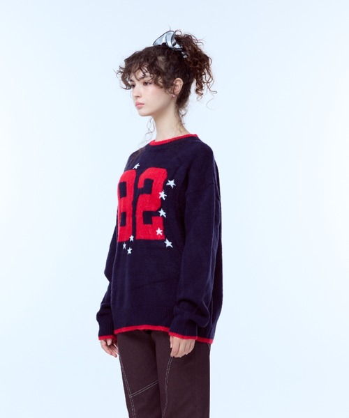 LUVISTRUE(ラヴイズトゥルー)の「PA 82 KNIT(ニット/セーター・レディース・ネイビー/スカイブルー・FREE)」の4枚目の写真