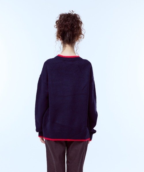 LUVISTRUE(ラヴイズトゥルー)の「PA 82 KNIT(ニット/セーター・レディース・ネイビー/スカイブルー・FREE)」の5枚目の写真