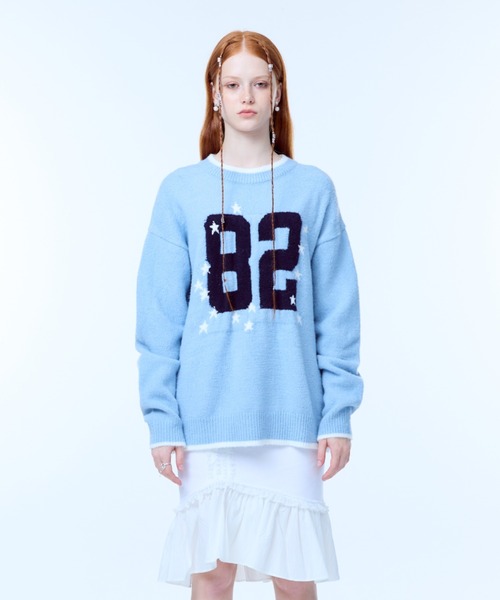 LUVISTRUE(ラヴイズトゥルー)の「PA 82 KNIT(ニット/セーター・レディース・ネイビー/スカイブルー・FREE)」の8枚目の写真