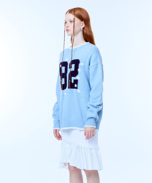 LUVISTRUE(ラヴイズトゥルー)の「PA 82 KNIT(ニット/セーター・レディース・ネイビー/スカイブルー・FREE)」の9枚目の写真