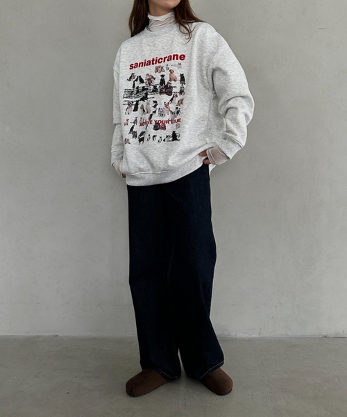 MYMOOD.（マイムード）の「アニマル柄ビッグシルエットスウェット（スウェット・レディース・オートミール・FREE）」の8枚目の写真