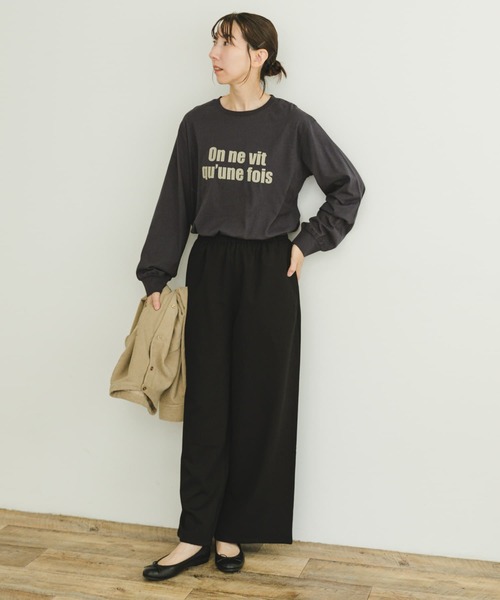 ITEMS URBANRESEARCH(アイテムズ アーバンリサーチ)の「ロゴロングTシャツ(Tシャツ/カットソー・レディース・ライトグレー/ライトベージュ/オフホワイト/チャコールグレー・FREE)」の21枚目の写真