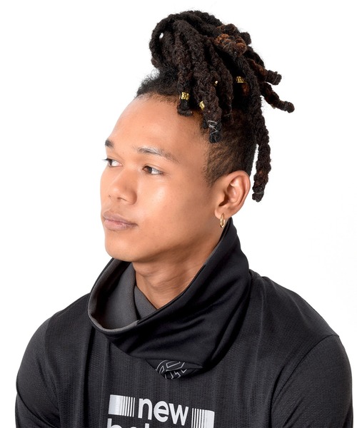 NEW BALANCE（ニューバランス）の「フリースネックカバー（ネックウォーマー/スヌード・メンズ・ブラック×グレー/ブラック・ONE SIZE）」の2枚目の写真