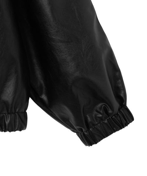 Figments（フィグメンツ）の「合皮オーバートラックジャケット（ジャージ・レディース・ブラック・FREE）」の9枚目の写真