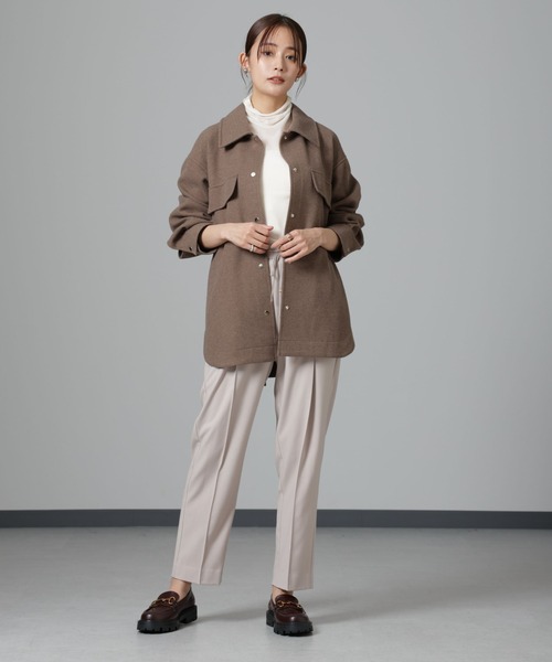 NANO universe（ナノユニバース）の「ウラキモウ ピンタックイージーテーパードパンツ（その他パンツ・レディース・グレー系その他4/カーキ/ブラック・XS/M/S）」の6枚目の写真