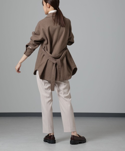 NANO universe（ナノユニバース）の「ウラキモウ ピンタックイージーテーパードパンツ（その他パンツ・レディース・グレー系その他4/カーキ/ブラック・XS/M/S）」の10枚目の写真