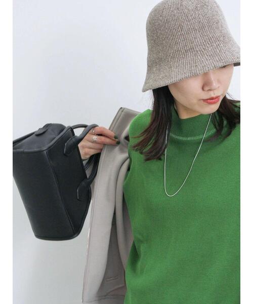 Samansa Mos2 blue（サマンサモスモスブルー）の「モックネックプルオーバー（ニット/セーター・レディース・ライトベージュ/グリーン/ブラック・F）」の17枚目の写真