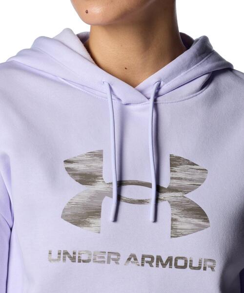 UNDER ARMOUR(アンダーアーマー)の「UAライバルフリース プリント フーディー(トレーニング/レディース)(スウェット・レディース・パープル系・XL/S/M/L)」の5枚目の写真