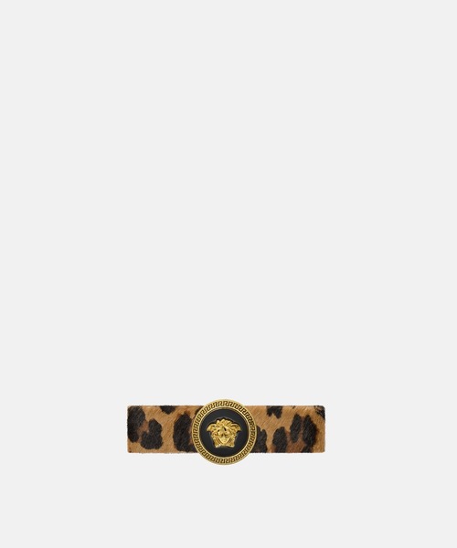 VERSACE(ヴェルサーチ)の「レオパード ジャンニ リボンヘア クリップ(バレッタ/ヘアクリップ・レディース・ブラウン・ONE SIZE)」の2枚目の写真
