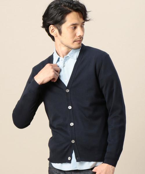 BEAUTY&YOUTH UNITED ARROWS（ビューティーアンドユースユナイテッドアローズ）の「BY スーピマ コットン Vカーディガン◆（カーディガン/ボレロ・メンズ・グレー/ネイビー・MEDIUM/SMALL/LARGE/X-LARGE）」の2枚目の写真