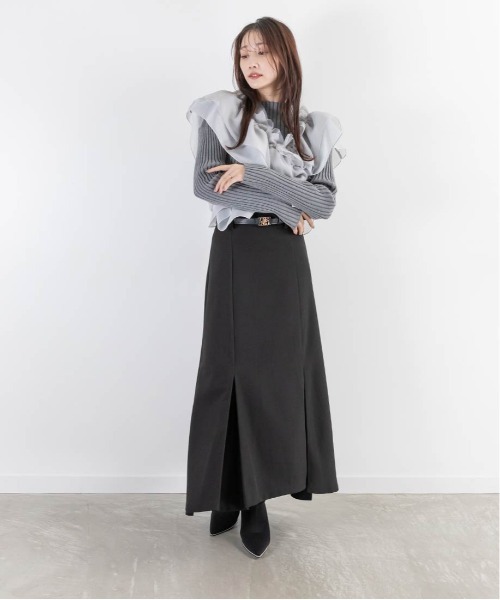 RANDA（ランダ）の「ベルト付きハイウエストマーメイドスカート（スカート・レディース・ブラウン/ブラック/ミックスグレー・0/1）」の8枚目の写真