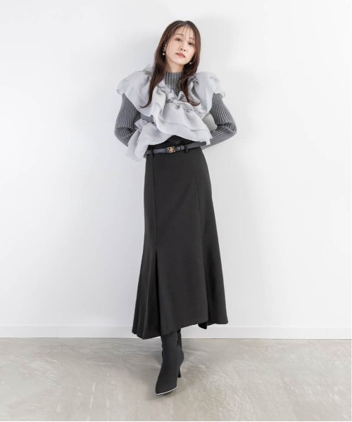RANDA（ランダ）の「ベルト付きハイウエストマーメイドスカート（スカート・レディース・ブラウン/ブラック/ミックスグレー・0/1）」の11枚目の写真