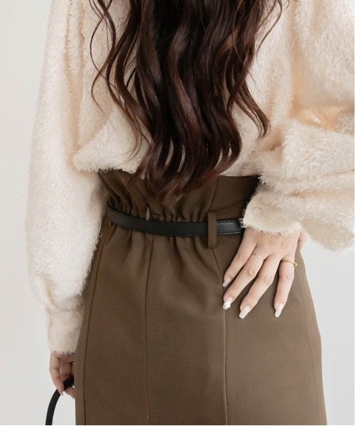 RANDA（ランダ）の「ベルト付きハイウエストマーメイドスカート（スカート・レディース・ブラウン/ブラック/ミックスグレー・0/1）」の15枚目の写真