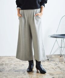 ウォッシャブルツイードライクタックワイドクロップド