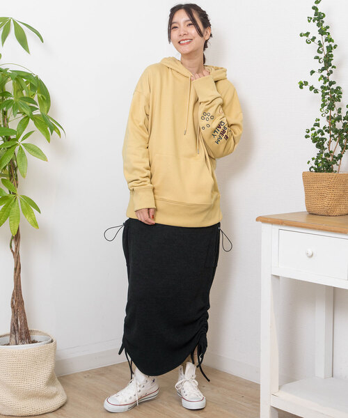 POU DOU DOU（プードゥドゥ）の「イラスト刺繍袖スウェットパーカー（パーカー・レディース・オートミール/ベージュ/ネイビー・M）」の18枚目の写真