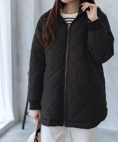 未着用　タグ無し　スキーヤー柄キルトブルゾン 3946099_base.jpg