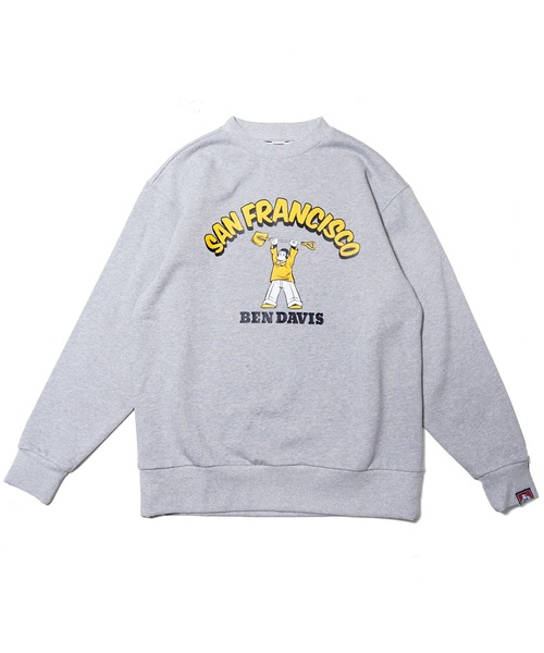 【セール】《BEN DAVIS》プリントスウェット /リサイクルコットン混・抗菌防臭加工（スウェット）｜BEN DAVIS（ベンデイビス）
