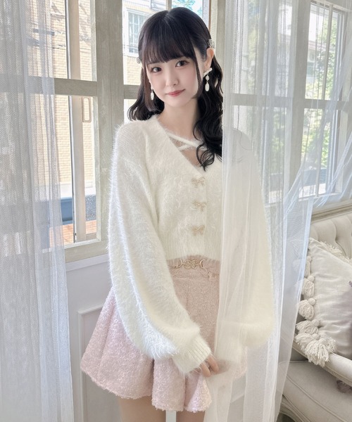 美品 レッドヴァレンティノ 花柄 スカート付ショートパンツ ジャガード織り カワイイ CAWAII 「才色兼備」花柄ジャガードスカート （レッド
