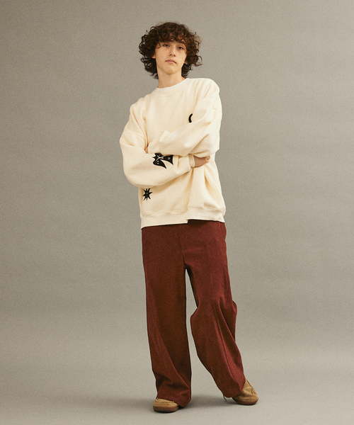 417 EDIFICE（フォーワンセブンエディフィス）の「コーデュロイワイド フレアワークパンツ（スラックス・メンズ・ブラック/カーキ/チャコールグレー/ブラウン・SMALL/MEDIUM/LARGE）」の7枚目の写真